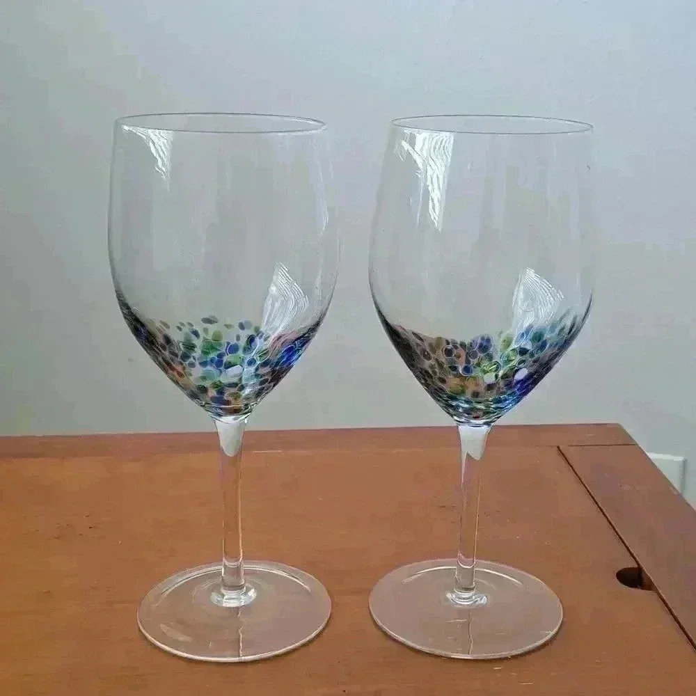 WINE  GLASS HAND PAINTED